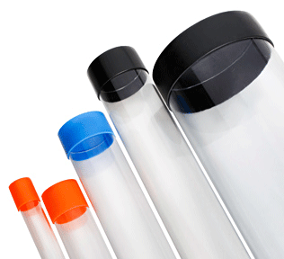 Clear Plastic Mailing Tubes, Clear Plastic Shipping Tubes with Caps, Clear  Product Display Tubes