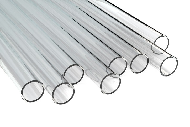 Transparent plastic tubes