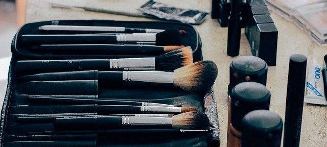 makeup brushes and other cosmetics